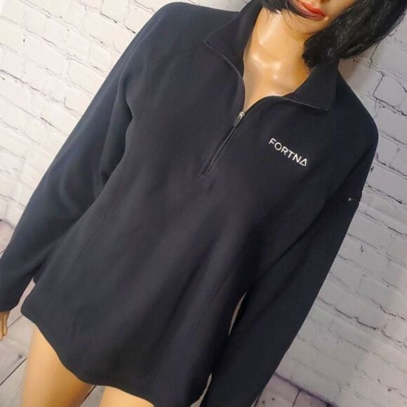 L.L.Bean Ultrasoft Womens Lightweight Fitness Fleece Quarter Zip Ink Black NWT - Picture 3 of 10